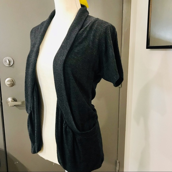 THE IMPECCABLE PIG Open Cardigan Short Sleeve Two Pockets - Picture 3 of 12